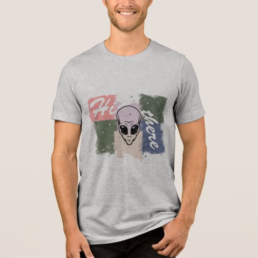 “Hi there” Tri-Blend Shirt (Voorkant)
