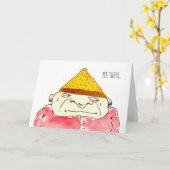 Hi There Weird Strange Cartoon Guy  Kaart (Gele Bloem)