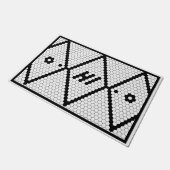 Hi Trendy Faux Tegel Zwart en Wit Deurmat (Schuin)