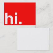 HI Typografie Red Modern Visitekaartje (Voorkant / Achterkant)