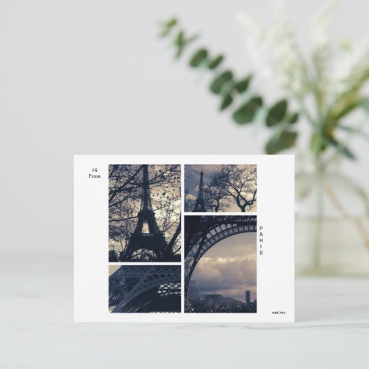 Hi uit Parijs Briefkaart (Staand voorkant)