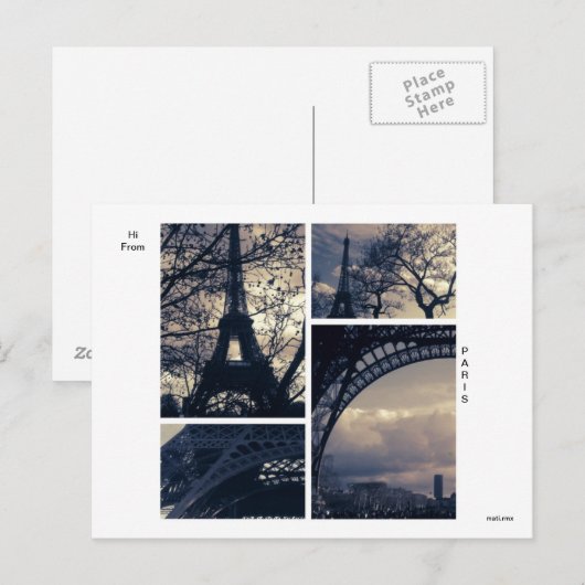 Hi uit Parijs Briefkaart (Voorkant / Achterkant)