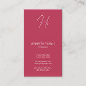 Hi Visitekaartjes Modern Vertical Typografie (Achterkant)