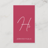 Hi Visitekaartjes Modern Vertical Typografie (Voorkant)