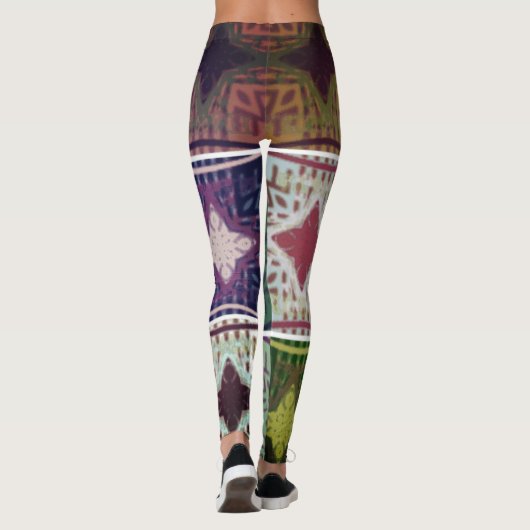 Hi Waist star - mooie vrouwelijke printopendag gra Leggings (Achterkant)
