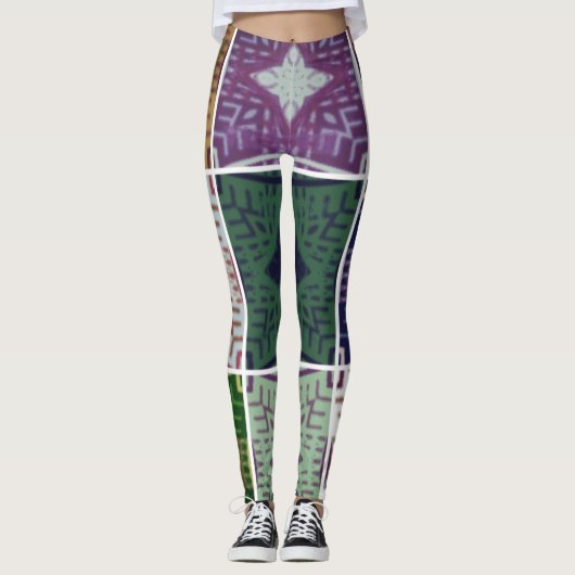 Hi Waist star - mooie vrouwelijke printopendag gra Leggings (Voorkant)