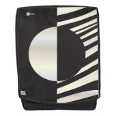 "Hi" Zebra Black/White Stripes Abstract Trendy Rugtassen (Voorkant)