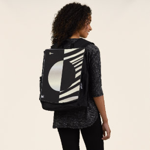 "Hi" Zebra Black/White Stripes Abstract Trendy Rugtassen