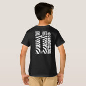 "Hi" Zebra Black/White Stripes Abstract Trendy T-shirt (Achterkant volledig)