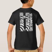 "Hi" Zebra Black/White Stripes Abstract Trendy T-shirt (Achterkant)