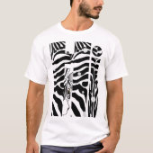 "Hi" Zebra Black/White Stripes Abstract Trendy T-shirt (Voorkant)
