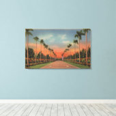 Hialeah, Florida - Miami Jockey Club Driveway Canvas Afdruk (Insitu (Houten vloer))