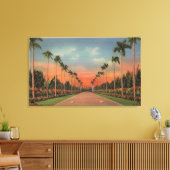 Hialeah, Florida - Miami Jockey Club Driveway Canvas Afdruk (Insitu (Woonkamer))