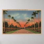 Hialeah, Florida - Miami Jockey Club Driveway Poster (Voorkant)
