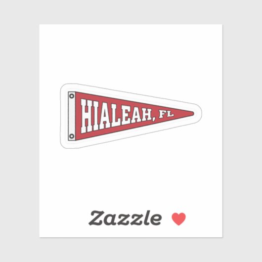 Hialeah, Florida Pennant Sticker (Vel)