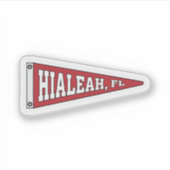 Hialeah, Florida Pennant Sticker (Voorkant)