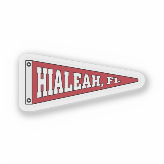 Hialeah, Florida Pennant Sticker (Voorkant)