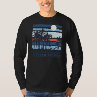  Hialeah Florida Summer Travel 80's Beach So T-shirt