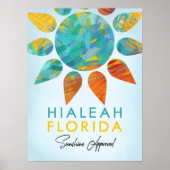 Hialeah Florida Sunshine Travel Poster (Voorkant)