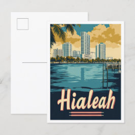 Hialeah Florida USA Vintage Travel Illustratie Briefkaart