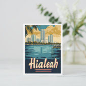 Hialeah Florida USA Vintage Travel Illustratie Briefkaart (Staand voorkant)