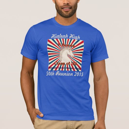 Hialeah High '65 Class Reunion 2015 Dk Unisex T-sh T-shirt (Voorkant)
