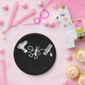 Hiar Stylist, Mijn haarsnijapparatuur Papieren Bordje (Feest)