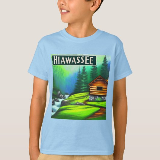 Hiawassee, GA Mountain Cabin T-shirt (Voorkant)