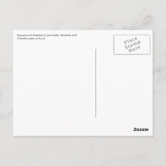 Hiawatha en Minnehaha Briefkaart (Achterkant)