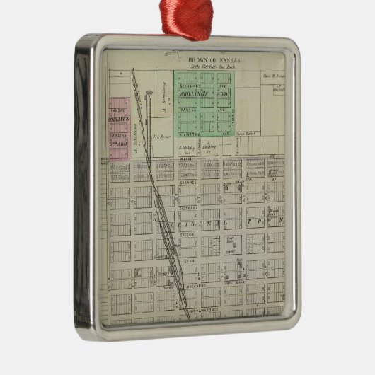 Hiawatha, Everest, Morrill en Baker, Kansas Metalen Ornament (Rechts)