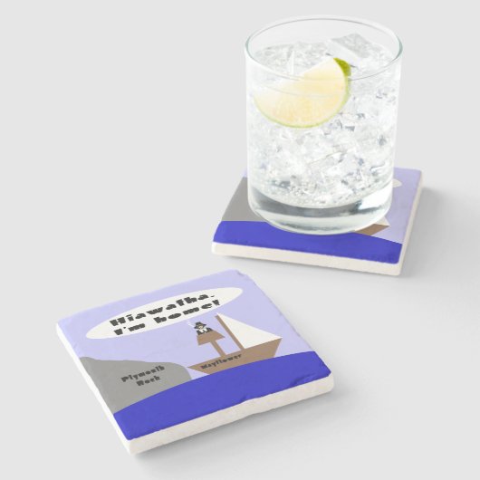 Hiawatha, ik ben thuis stenen onderzetter (Zijkant)