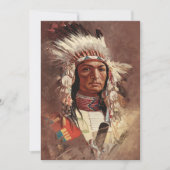 Hiawatha Indiaans Indiaans hoofdportret Kaart (Voorkant)