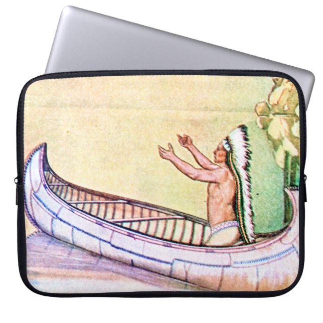 Hiawatha Magic Canoe Laptop Sleeve (Voorkant)