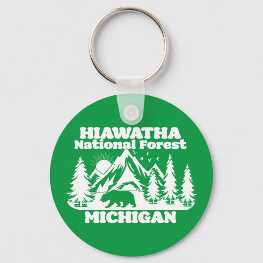 Hiawatha National Forest Michigan Sleutelhanger (Voorkant)
