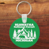 Hiawatha National Forest Michigan Sleutelhanger (Achterkant)