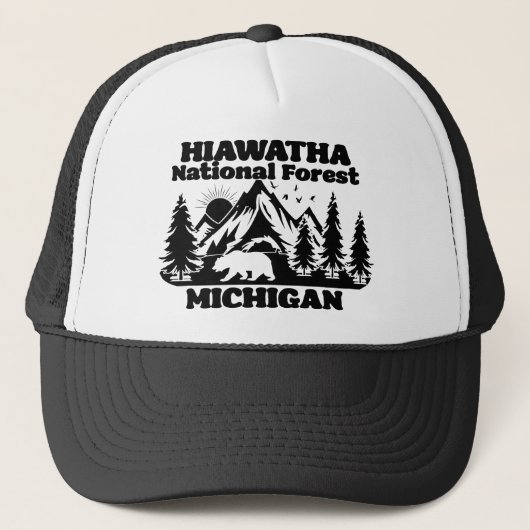 Hiawatha National Forest Michigan Trucker Pet (Voorkant)