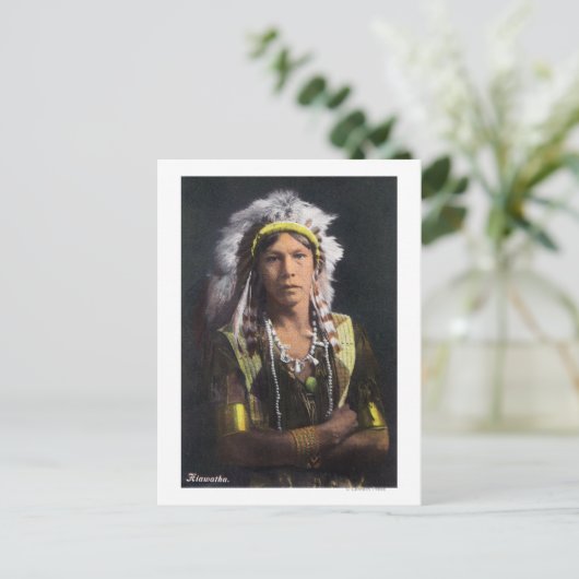 Hiawatha Portrait Briefkaart (Staand voorkant)