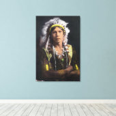 Hiawatha Portrait Canvas Afdruk (Insitu (Houten vloer))
