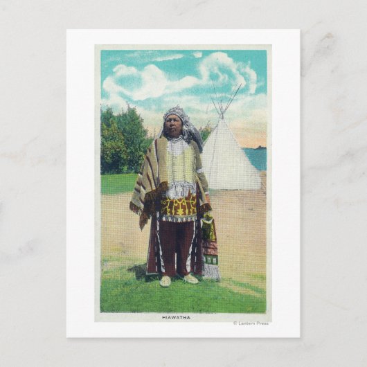 Hiawatha Portret # 2 Briefkaart (Voorkant)