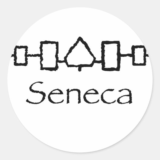 Hiawatha-Seneca02 Ronde Sticker (Voorkant)