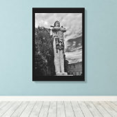 Hiawatha Statue Canvas Afdruk (Insitu (Houten vloer))