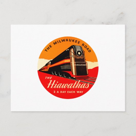 Hiawathas Train Briefkaart (Voorkant)