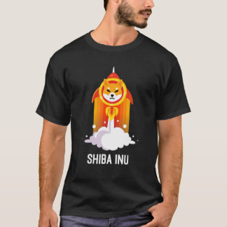 $ Hib aan de maan - SHIB - shiba inu - munt T-shirt
