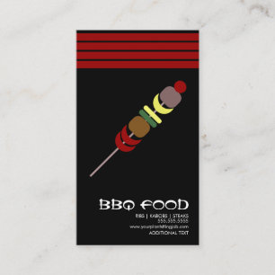 Hibachi BBQ Barbecue Food Truck Logo Visitekaartje