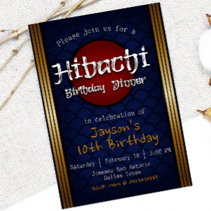 Hibachi Birthday Dinner - Blue Kaart