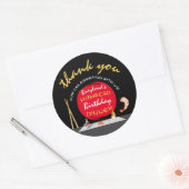 Hibachi Birthday Dinner Hibachi Party Dank u Ronde Sticker (Envelop)