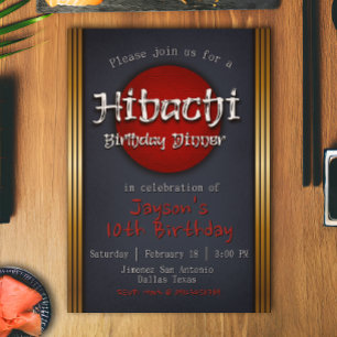 Hibachi Birthday Dinner Kaart
