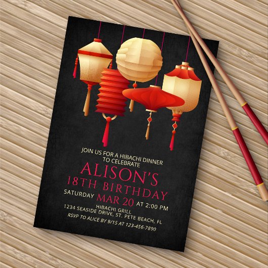 Hibachi Birthday Dinner Kaart