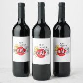 Hibachi Chef Japans Sushi BBQ Draak Verjaardag Wijn Etiket (Flessen)