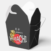 Hibachi Chef Japanse BBQ Sushi Dragon Verjaardag Bedankdoosjes (Geopend)